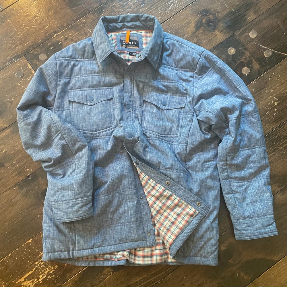 Orvis Men’s Tech Chambray Shirt Jacket - light blue - XL